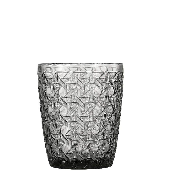 Custom Glass Cup Engraved Grain Cup Heat-Resistant Water Cup Tea Cup Embossed