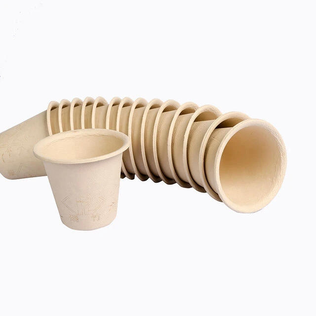 Disposable Biodegradable 8oz Drinking Cup Compostable 100% Biodegradable Sugarcane Paper Coffee Cups