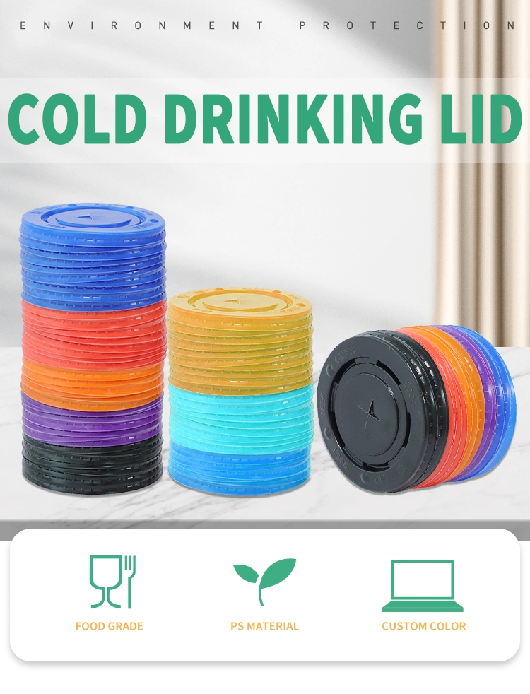 Take Away Cold Drink Disposable Coffee PS Cover Lid for Cup