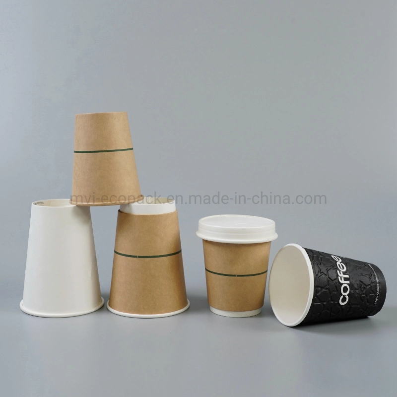 Customized Wholesale Double Wall Coffee Cups for Cold Drinks Disposable Paper Cup