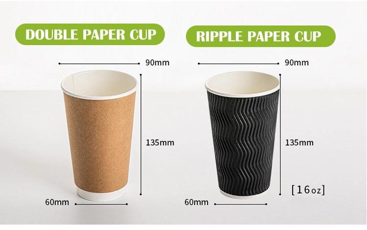 Compostable Biodegradable PLA Bamboo Plastic Free Coffee Paper Cups