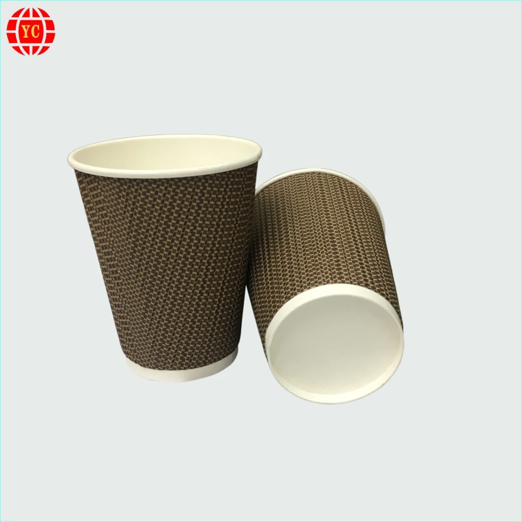 12oz Ripple Wall Cup Embossed Coffee Cup