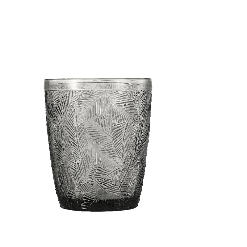 Custom Glass Cup Engraved Grain Cup Heat-Resistant Water Cup Tea Cup Embossed