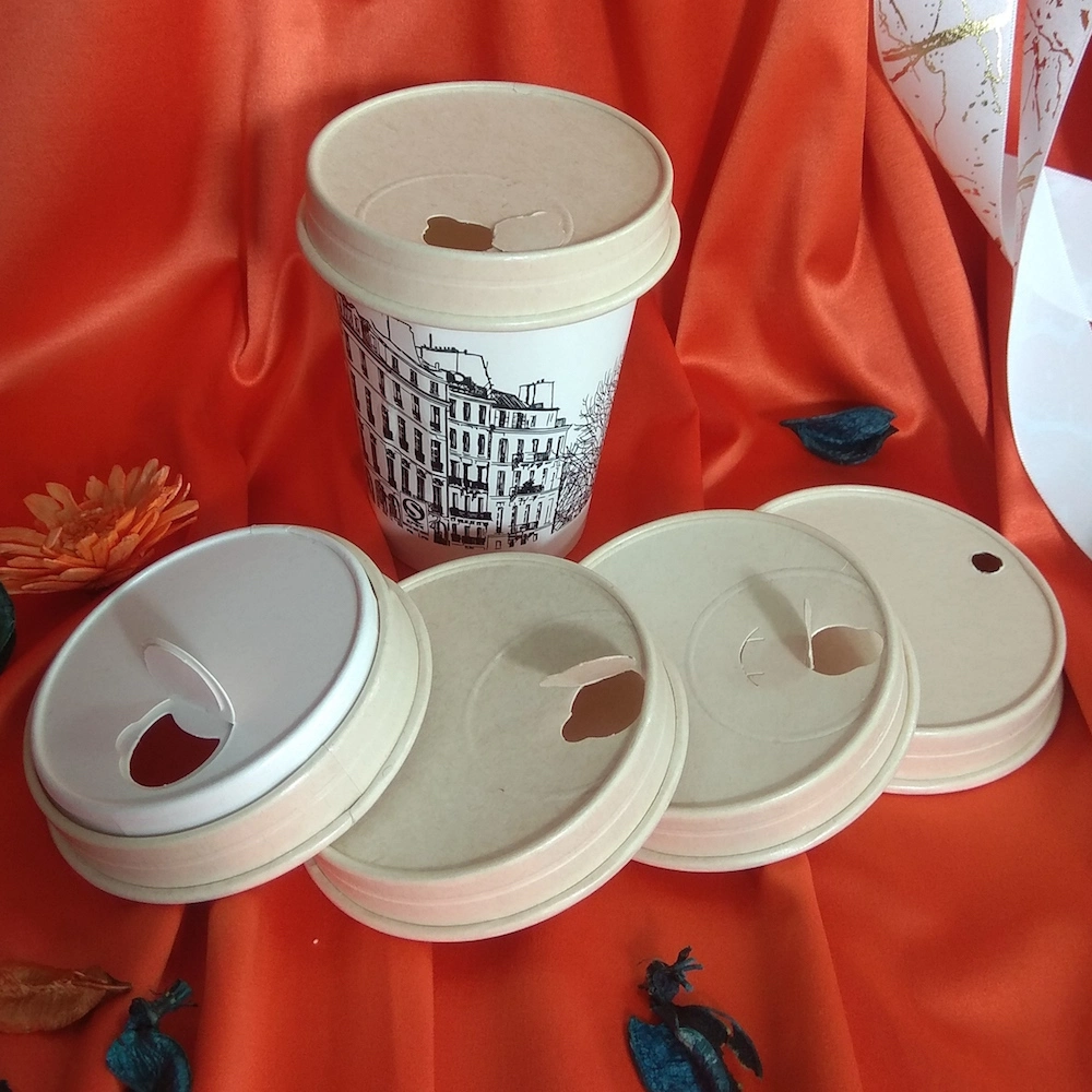 100% Biodegradable Disposable Paper Coffee Cup Lid