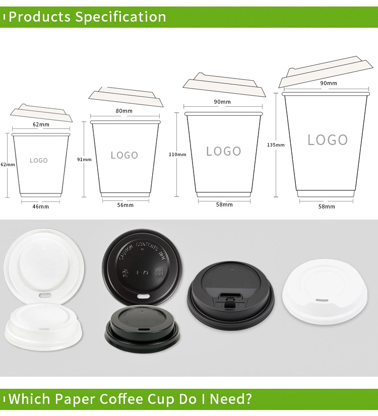 Bio-Degradable Compostable Double Walled Insulated Hot Coffee Paper Cups