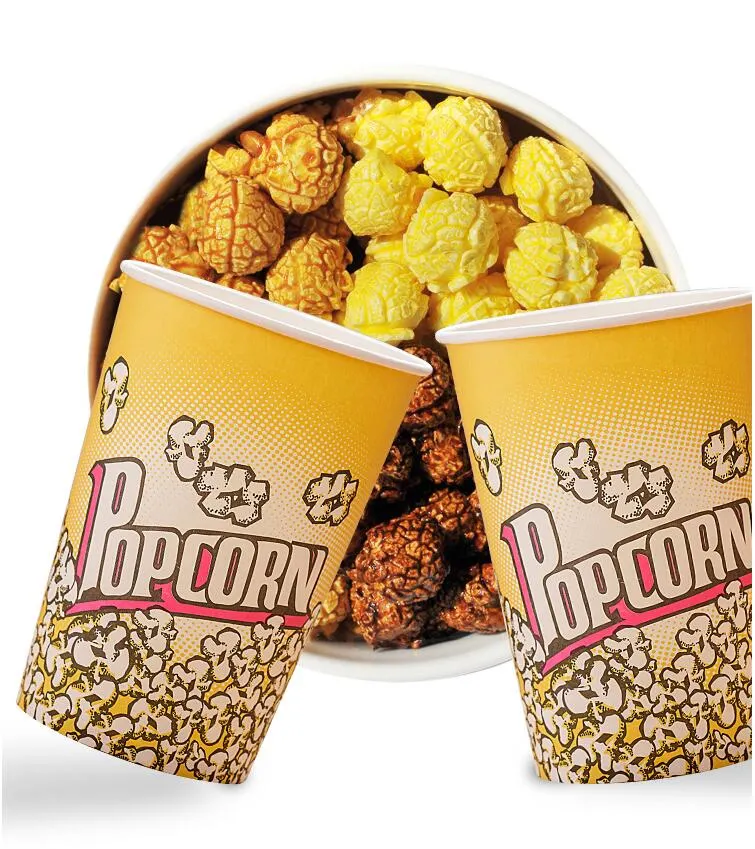 32oz Red Disposable Popcorn Cup Paper Popcorn Bucket