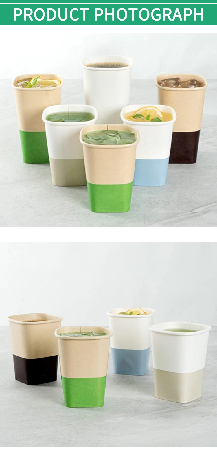 Disposable Customized Compostable 12 Oz Single Wall Paper Cups