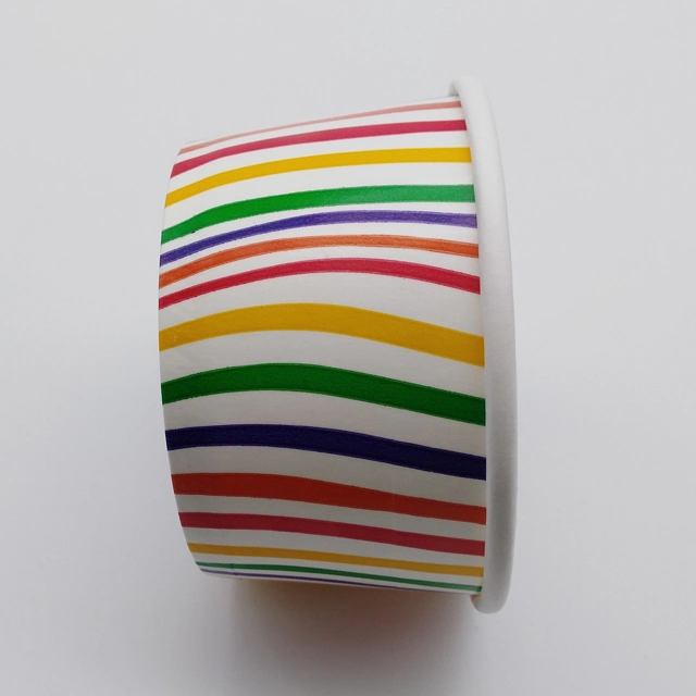 Compostable Disposable 6oz Single Wall Ice Cream Paper Cup