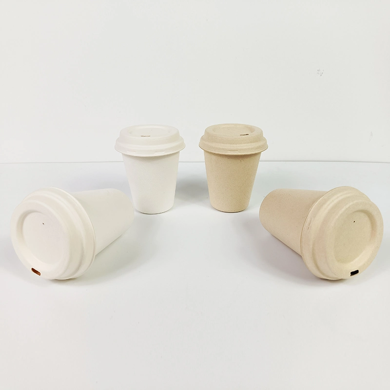 Bagasse Compostable Disposable Single Double Wall Custom Sugarcane Pulp Coffee Paper Cups Packaging Cups Bagasse Coffee Cup