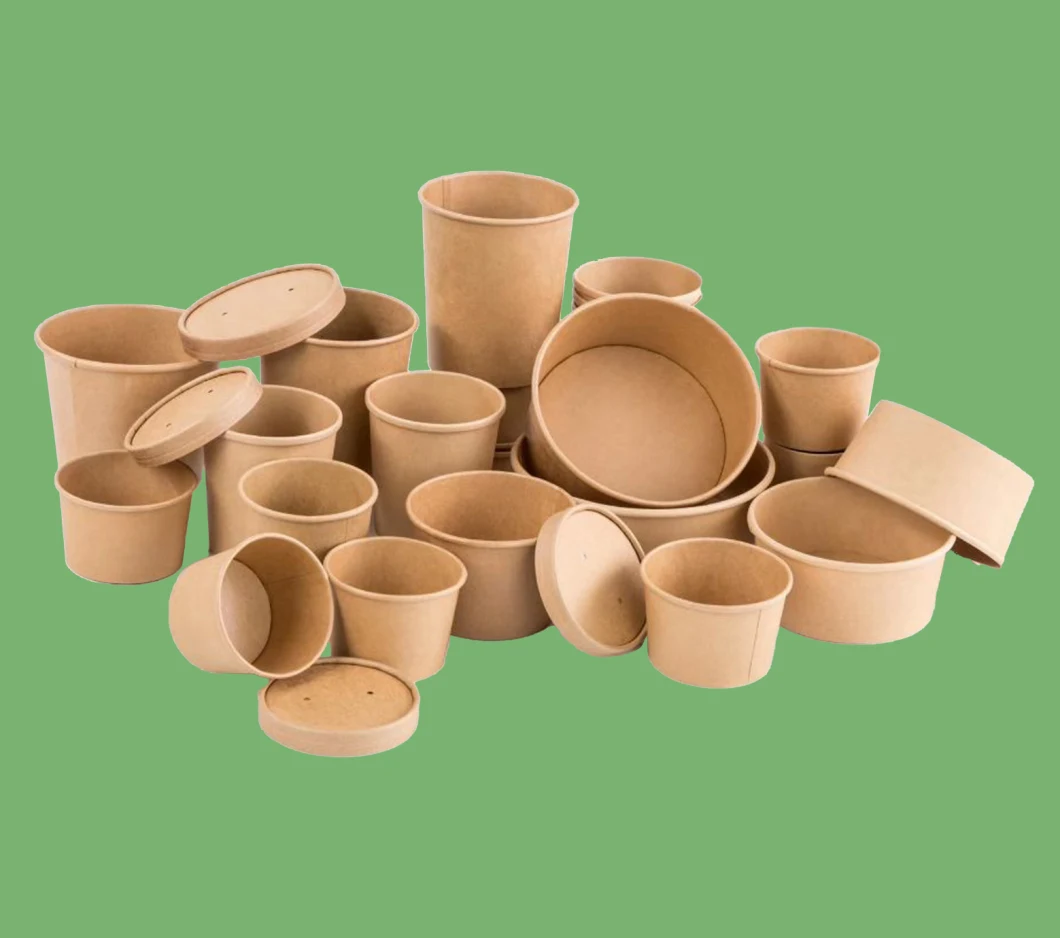 Waterproof PE Coted Kraft Soup Cup