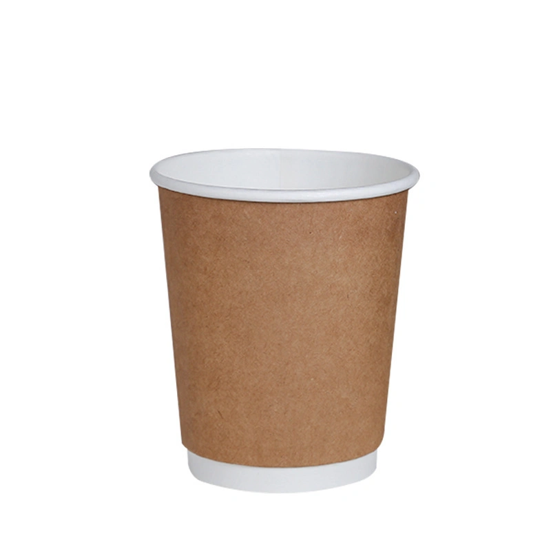 Compostable PLA Paper Coffee Cup Wholesale Promotional Prices Disposable Beverage Cups Take Away Disposable Custom Printed Coffee Double Wall