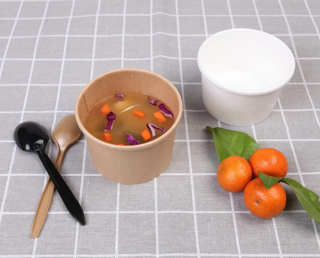 Waterproof PE Coted Kraft Soup Cup