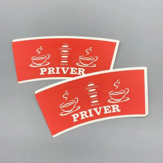 PE 코팅지로 만든 가장 저렴한 맞춤형 로고 인쇄 컵 트레이