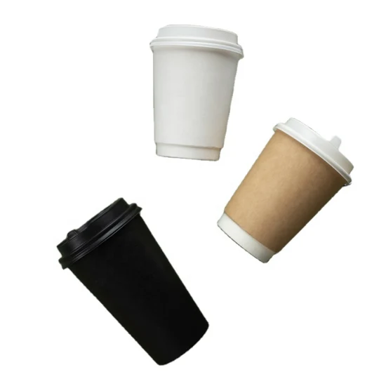 뜨거운 커피 테이크아웃 수프 컵을 위한 100% 분해 가능한 플라스틱 자유로운 코팅 가정 Compostable 8oz 10oz 12oz 대나무 펄프 종이컵