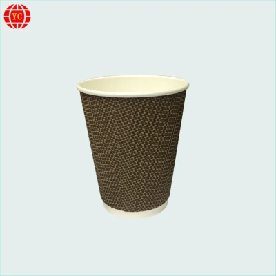 12oz 리플 월 컵 양각 커피 컵