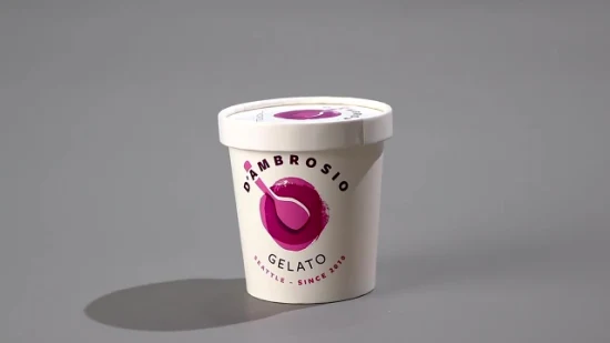 로고에 의하여 인쇄되는 수프 그릇 아이스크림 종이컵을 가진 싼 가격 아이스크림 종이컵